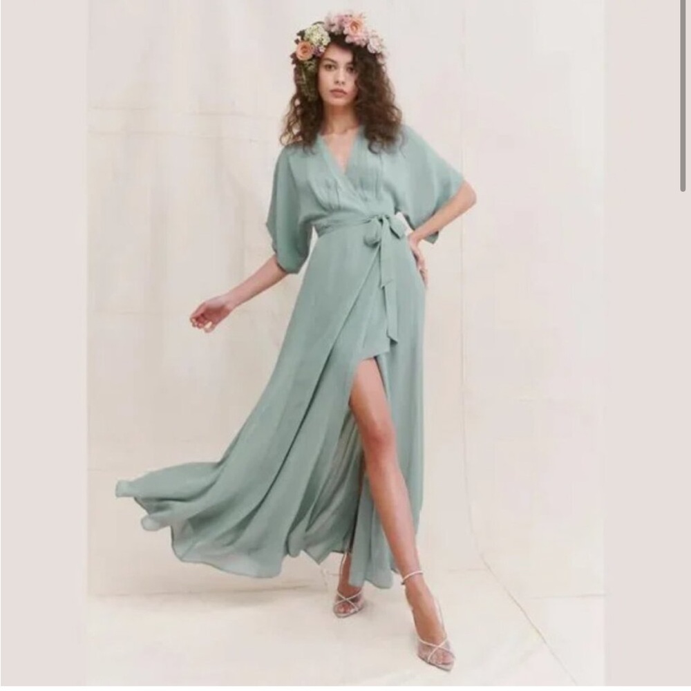 Reformation Winslow Dress in Celadon Size L